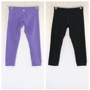 Lululemon Reversible Purple/Black Capri Pants